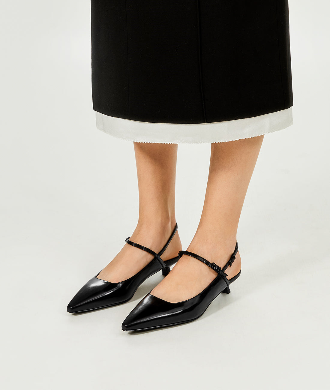 7or9 - Noir Pearl - Slingbacks