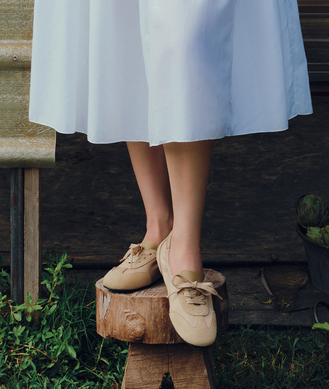 Almond Marshmallow Sneaker