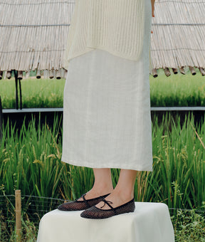 Midnight Tulle Flat