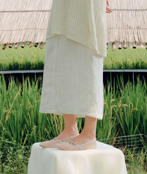 Pearl Tulle Flat