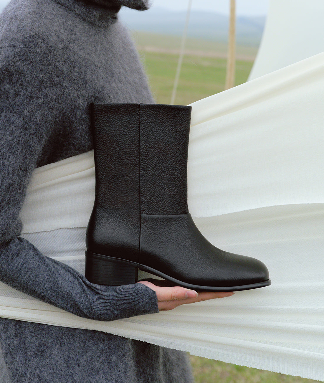 7or9 - Black Rye Bun Air-touch Foam Boot - Air-touch Foam Boots