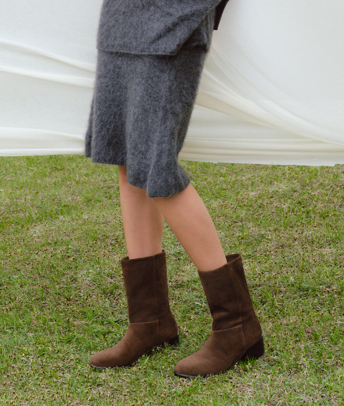 7or9 - Chestnut Puree Bun Air-touch Foam Boot - Air-touch Foam Boots