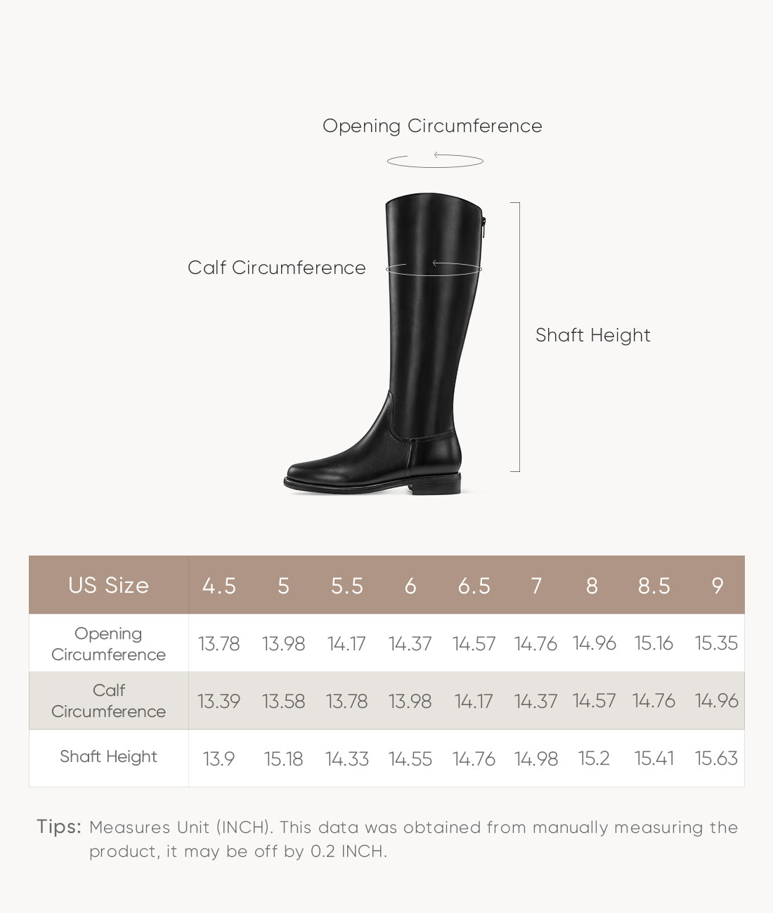 Hunter boots calf outlet size chart