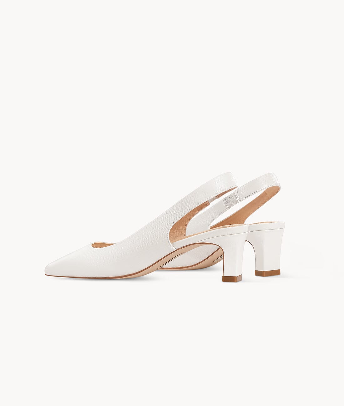 7or9 AIR-TOUCH FOAM 5CM white SLINGBACKS - Blanched Almond Pumps 7or9 