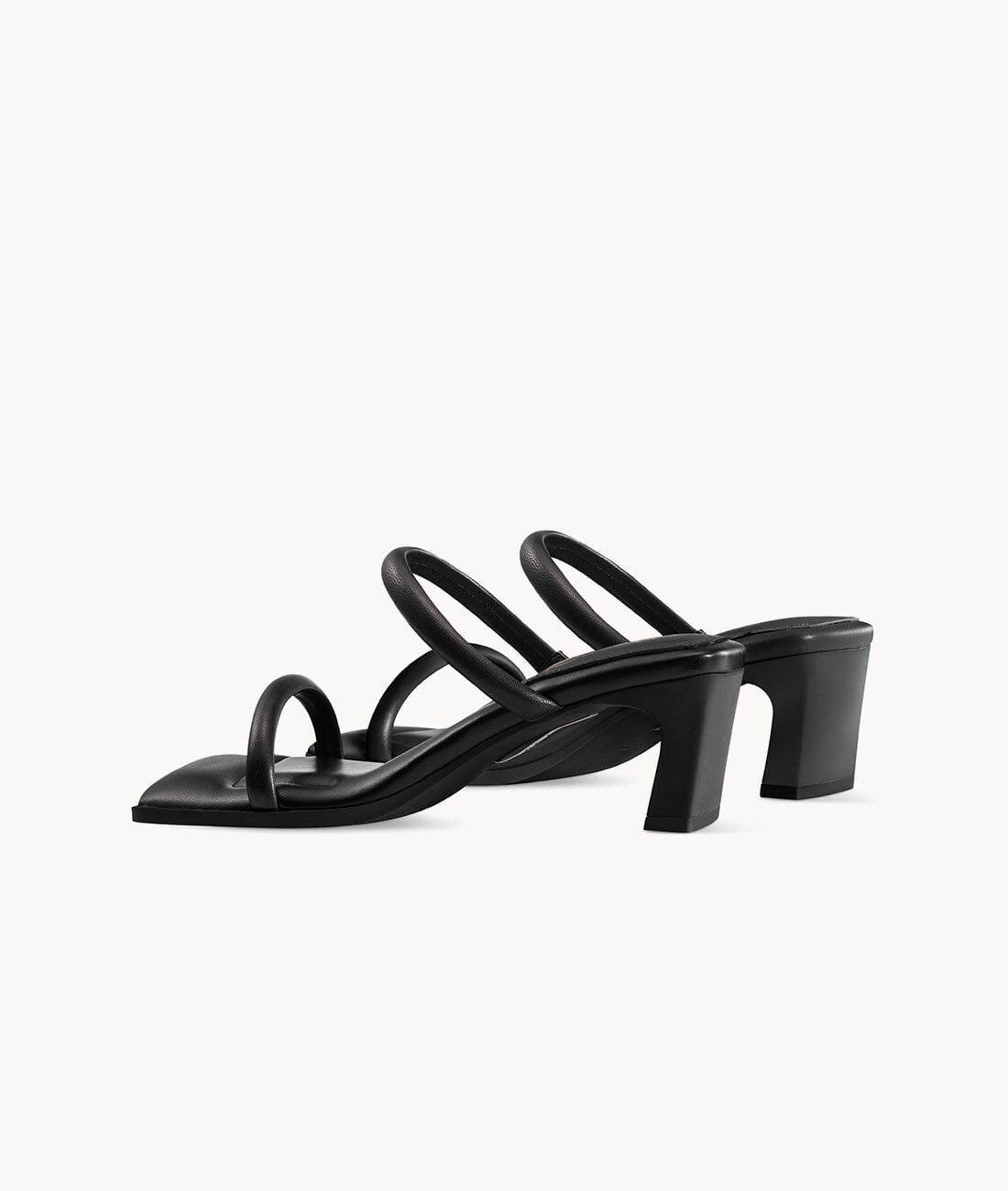 7or9 5cm Black Sofas one-strap Sandals -Black calla lily 7or9 