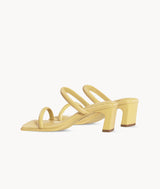 Yellow womens leather sandals