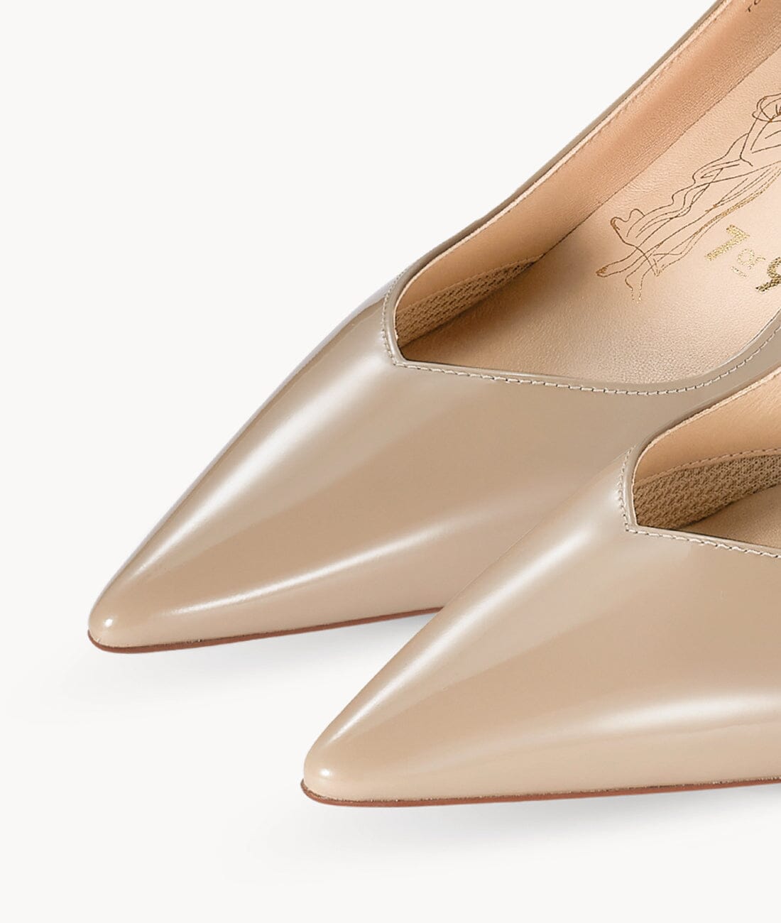 Nude Pointed-toe air-touch foam pumps with 5cm Kitten Heel