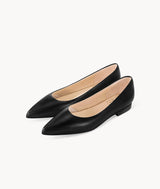 BLack close toed pointed toe flats