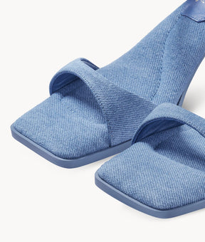 7or9 5cm Denim Sofas Sandals-Plumbago 7or9 -Blue