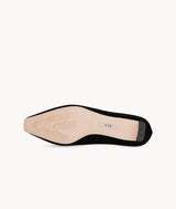 Black close toed square toe loafers