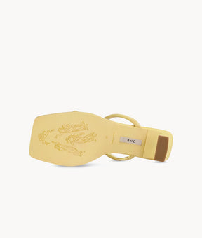 Yellow womens leather sandals